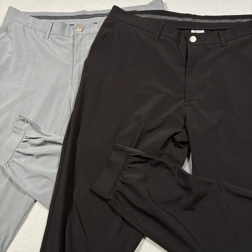 Primo Golf Joggers Mens 40 Tall Black Gray Lot of 2 Performance Stretch Pants